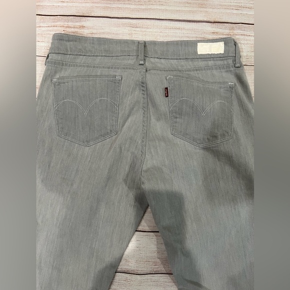 Levi’s Demi Curve Mid Rise Slim Levis 30x30 Grey Zipper Fly Size 10/30 - Picture 5 of 9
